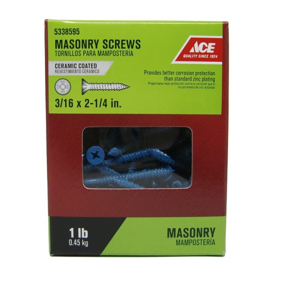 (image for) 3/16 in. x 2-1/4 in. L Phillips Flat Head Masonry Screws 1 l
