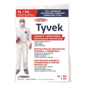 (image for) Tyvek Coverall with Hood and Boots White XL 1 pk