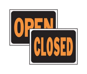 (image for) Hy-Glo English Black Informational Sign 9 in. H x 12 in. W