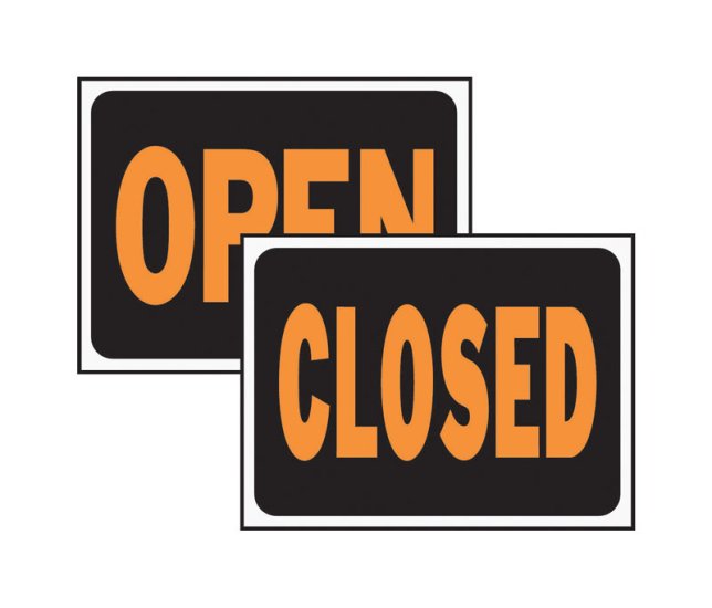 (image for) Hy-Glo English Black Informational Sign 9 in. H x 12 in. W