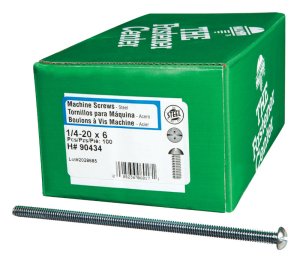 (image for) No. 1/4-20 x 6 in. L Combination Round Head Zinc-Plated