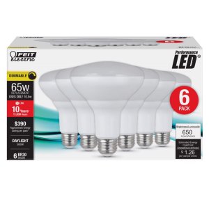 (image for) BR30 E26 (Medium) LED Bulb Daylight 65 Watt Equivalence 6 pk