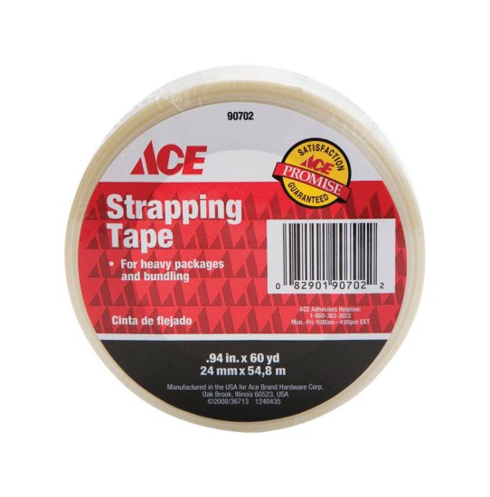 (image for) 0.94 in. W x 60 yd. L Strapping Tape Clear