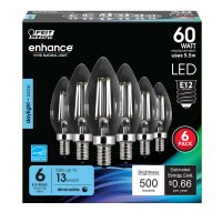 (image for) B10 E12 (Candelabra) LED Bulb Daylight 60 Watt Equ