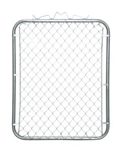 (image for) 48 in. H x 39 in. L Steel Gate Walk Silver