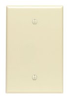 (image for) Ivory 1 gang Jumbo Plastic Blank Wall Plate 1 pk