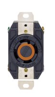 (image for) 30 amps 125/250 V Single Black Locking Receptacle L14-30R 1 pk