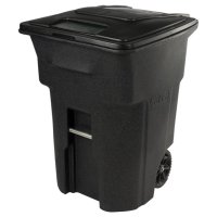 (image for) Toter 96 gal Black Polyethylene Wheeled Garbage Can Lid Included