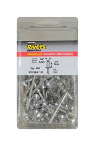 (image for) 1/4 in. Dia. x 3/8 in. Aluminum Rivets Silver 100 pk