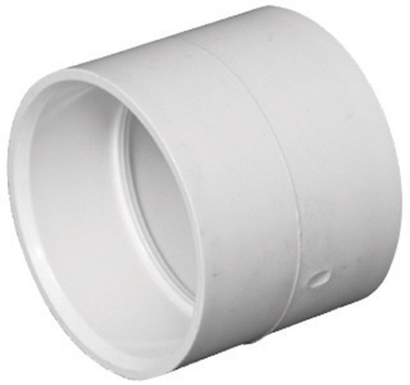 (image for) Schedule 40 3 in. Hub x 3 in. Dia. Hub PVC Coupli