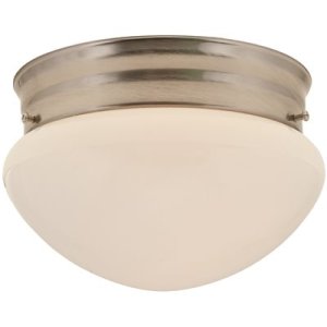 (image for) 8 in. Mushroom Shaped Ceiling in Fixture Brushed Nick