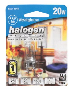 (image for) 20 watt T4 Decorative Halogen Bulb 200 lumens White 1 pk
