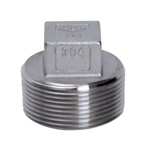 (image for) 1-1/4 in. MPT Stainless Steel Square Head Plug