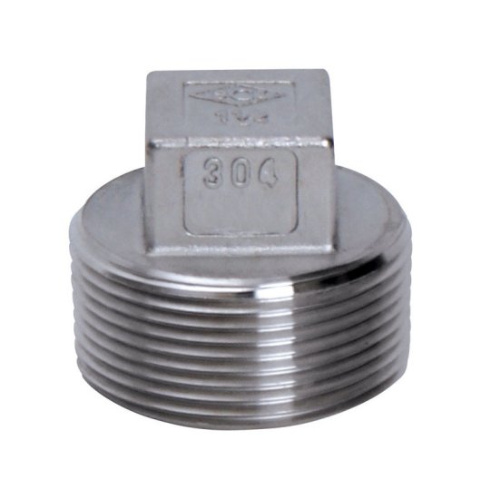 (image for) 1-1/4 in. MPT Stainless Steel Square Head Plug