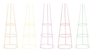 (image for) 42 in. H x 14 W Assorted Steel Plant Support