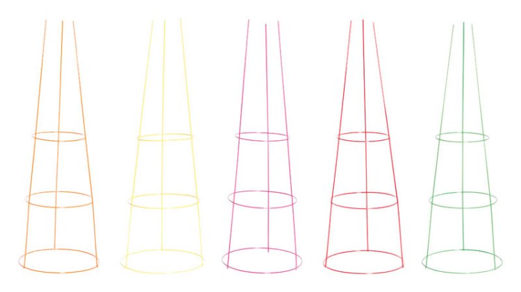 (image for) 42 in. H x 14 W Assorted Steel Plant Support