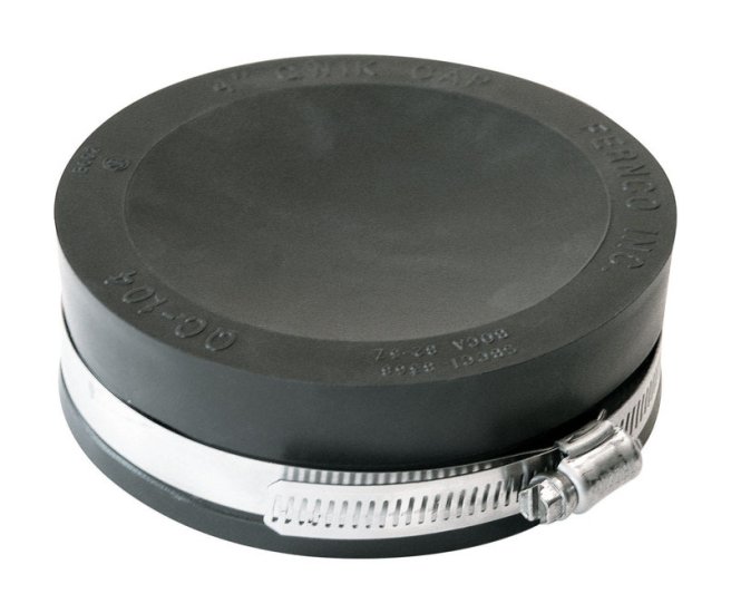 (image for) Schedule 40 4 in. Hub Hub PVC Drain Cap