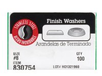 (image for) Stainless Steel .164 in. Countersunk Finish Washer 100 p