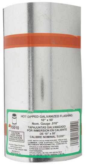 (image for) 10 in. W x 50 ft. L Galvanized Steel Valley Flashing Si