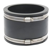 (image for) Schedule 40 4 in. Hub x 4 in. Dia. Hub PVC Flexible Coupl