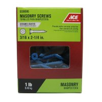 (image for) 3/16 in. x 2-1/4 in. L Phillips Flat Head Masonry Screws 1 l