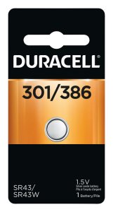 (image for) Silver Oxide 301/386 1.5 volt Electronic/Watch Battery