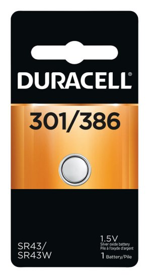 (image for) Silver Oxide 301/386 1.5 volt Electronic/Watch Battery