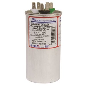 (image for) 45/5 MFD 370/440 volt Round Run Capacitor USA Made