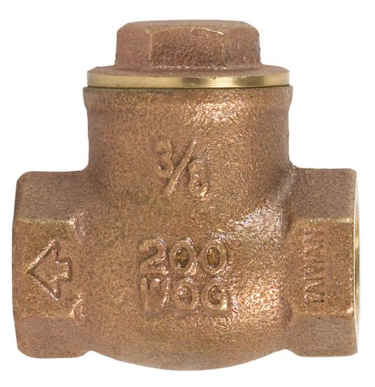 (image for) 3/8 in. Dia. x 3/8 in. Dia. Brass Swing Check Valve