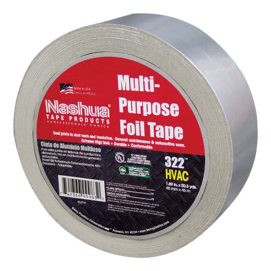 (image for) 1.89 in. W x 50.3 yd. L Silver Foil Duct Tape