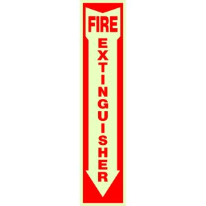 (image for) White Fire Extinguisher Decal 18 inch H X 4 inch W