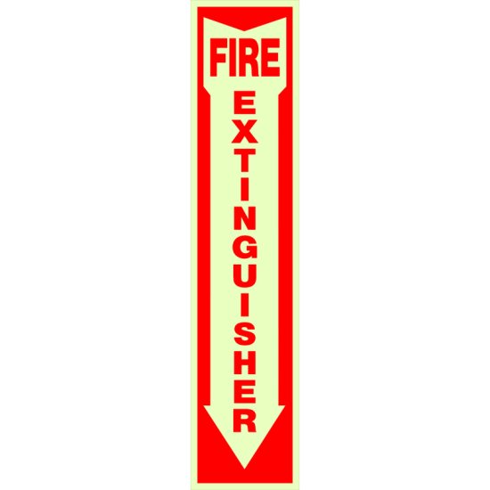 (image for) White Fire Extinguisher Decal 18 inch H X 4 inch W