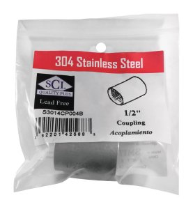 (image for) 1/2 in. FPT x 1/2 in. Dia. FPT Stainless Steel Coup