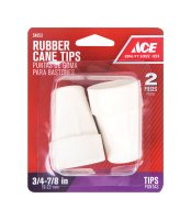 (image for) Rubber Crutch/Cane Tip Off-White Round 7/8 in. W 2 pk