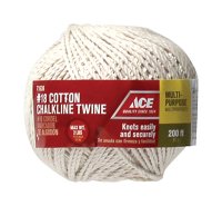 (image for) #18 in. Dia. x 200 ft. L White Twisted Cotton Twine