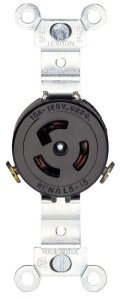 (image for) 15 amps 125 volt Black Outlet L5-15R 1 pk