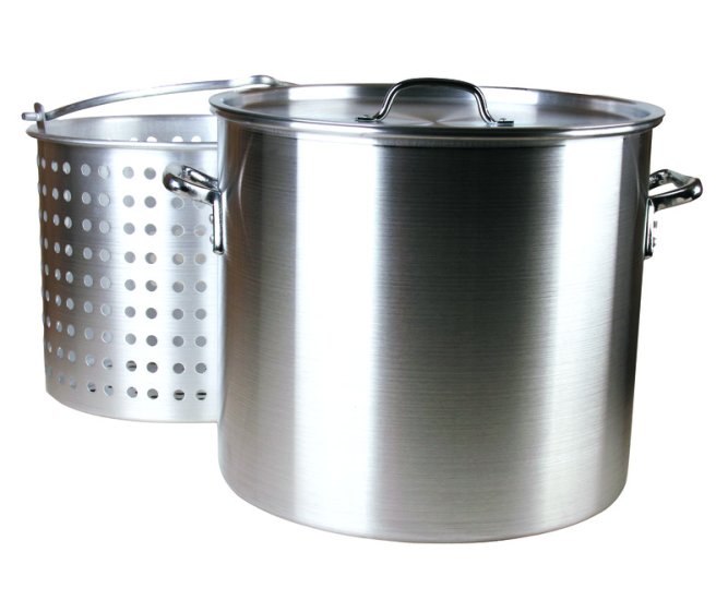 (image for) Aluminum Boiling Pot 80 qt. Silver