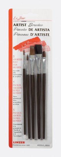 (image for) .1 in. W Assorted Artist Paint Brush Set