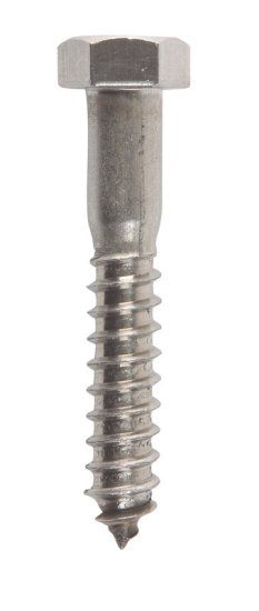 (image for) 1/2 in. x 3 in. L Hex Stainless Steel Lag Screw 25 pk