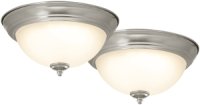 (image for) 11 in. Satin Nickel Dome Light LED 2-Pack