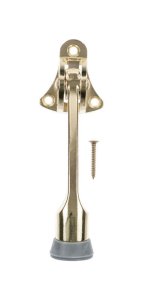 (image for) 2.75 in. H x 4 in. W Metal Bright Gold Kick-Down Door Holder