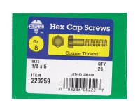 (image for) 1/2 in. Dia. x 5 in. L Heat Treated Steel Hex Head Cap S