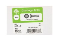 (image for) 5/16 in. Dia. x 8 in. L Zinc-Plated Steel Carriage Bolt