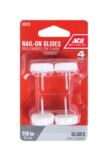 (image for) White 7/8 in. Nail-On Nylon/Plastic Chair