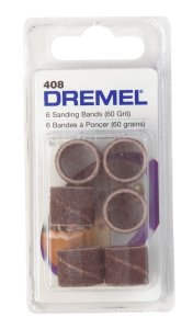 (image for) 0.5 in. Dia. x 1/2 in. L Emery Drum Sander Bands 60 Grit