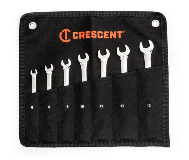 (image for) Crescent 12 Point Metric Combination Wrench Set 7 pc