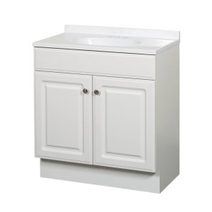 (image for) White Vanity Combo 30 in. W x 18 in. D x 35 in. H