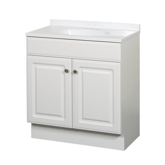 (image for) White Vanity Combo 30 in. W x 18 in. D x 35 in. H