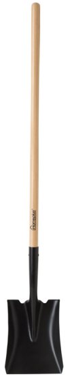 (image for) Steel 8 in. W x 56 in. L Square Point Shovel Wood Hand