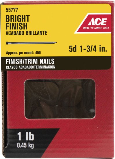 (image for) 5D 1-3/4 in. Finishing Bright Steel Nail Countersunk 1 lb.